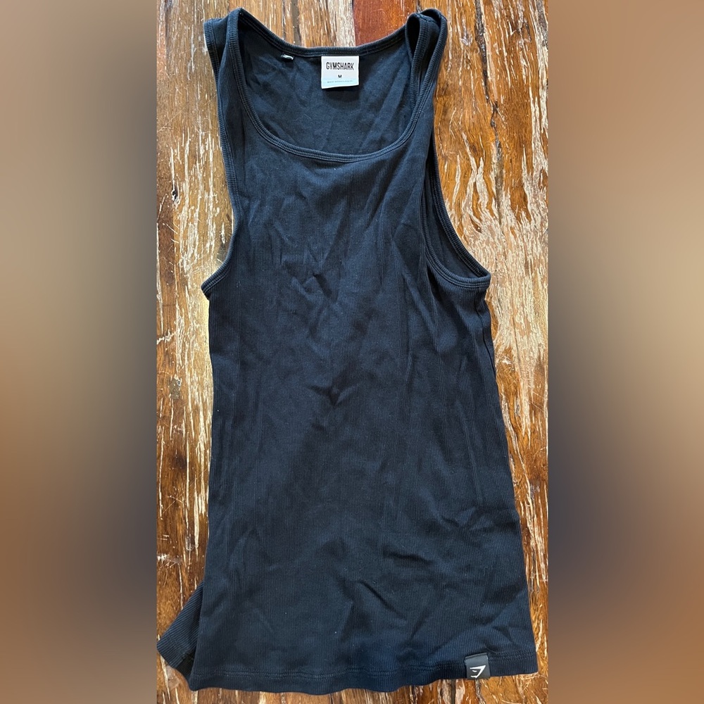 Gymshark Black Ribbed Tank Top